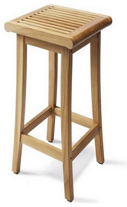 Teak Outdoor Giva Backless Bar Stool
