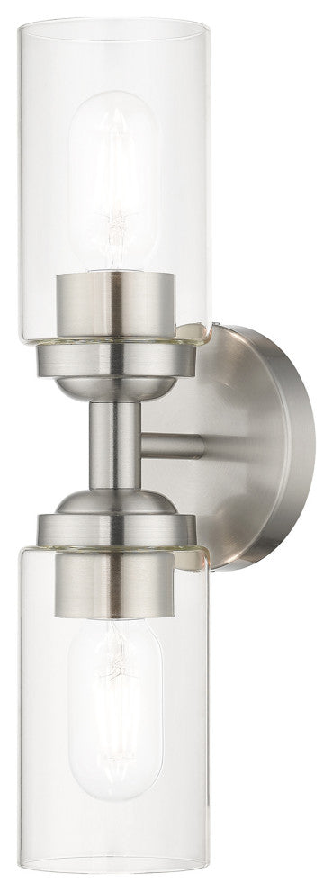 Whittier 2-Light Brushed Nickel Vanity Sconce