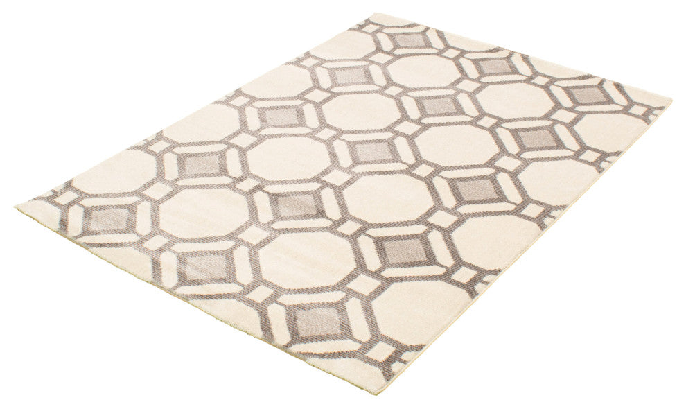 eCarpetGallery Geometric Area Rug 8x10, Ivory