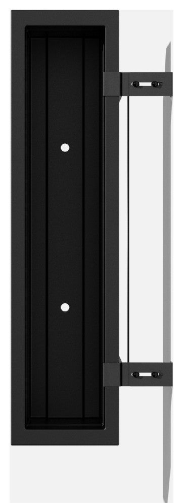 Block Series Trough 36" Planter With Bracket, Black, 9"h X 9"w X 36"l, 1 Pack