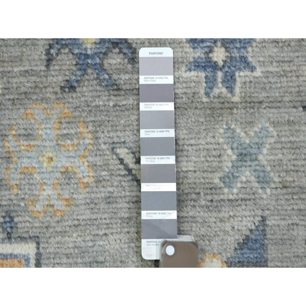 Light Gray, Anatolian Village Inspired Hand Knotted Oriental Rug, 8'0"x9'10"