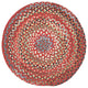 St. Johnsbury Braided Round Rug, Medium Red, 8'6"