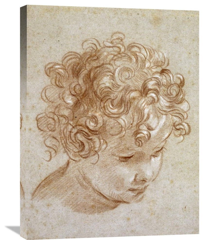 "The Head of a Child" Stretched Canvas Giclee by Niccolo Berrettoni, 23"x30"