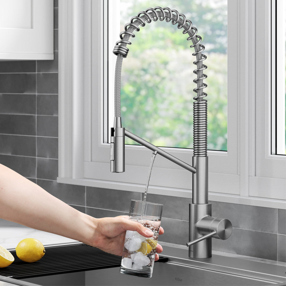 Oletto Commercial Pull-Down Filter Kitchen Faucet, SFS