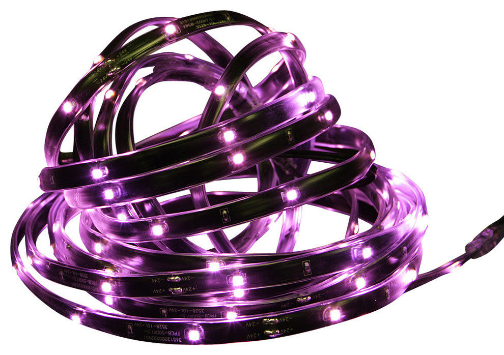 18' LED Indoor/Outdoor Christmas Linear Tape Lighting, Pink and Black