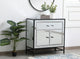Jesse 28.5" Mirrored Cabinet, Black