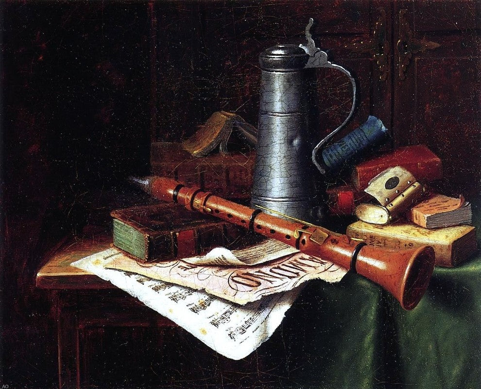 William Michael Harnett Still Life With Clarinet Wall Decal