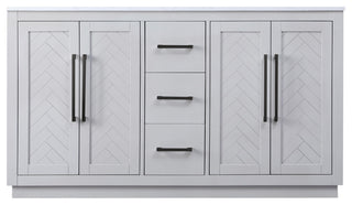 Home Living 60" Double Bathroom Vanity, Grey