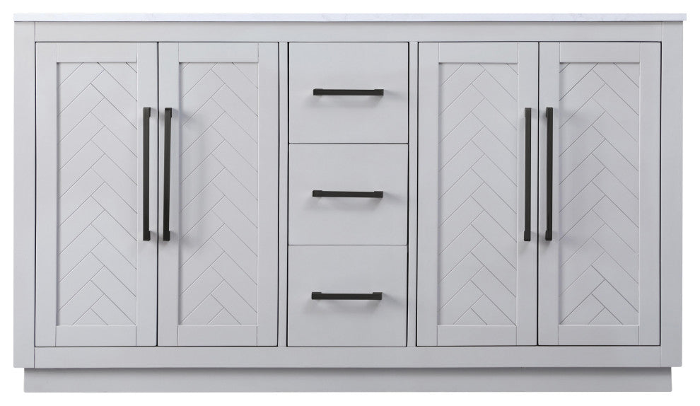 Home Living 60" Double Bathroom Vanity, Grey