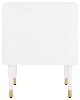 Safavieh Couture Neptune 2 Drawer Side Table, White/Gold