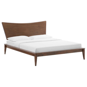 Astra Queen Wood Platform Bed - Walnut MOD-6250-WAL