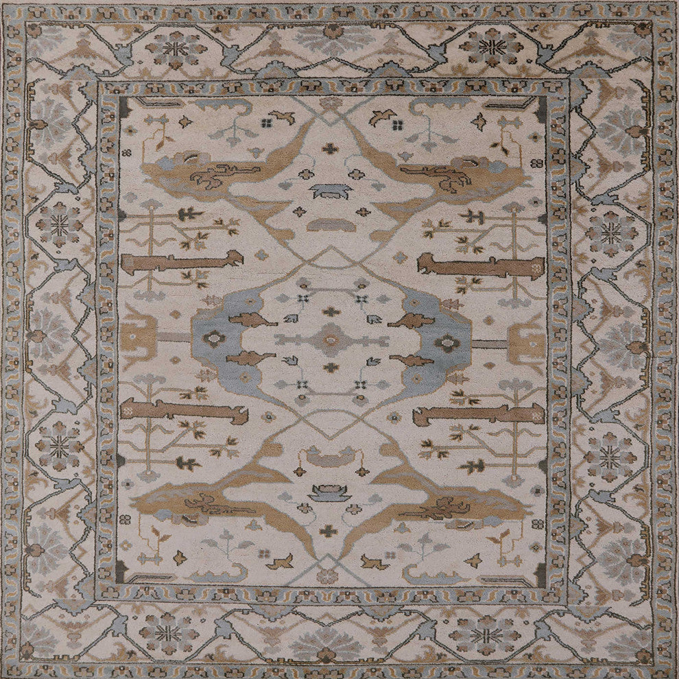 Ahgly Company Indoor Square Mid-Century Modern Area Rugs, 4' Square
