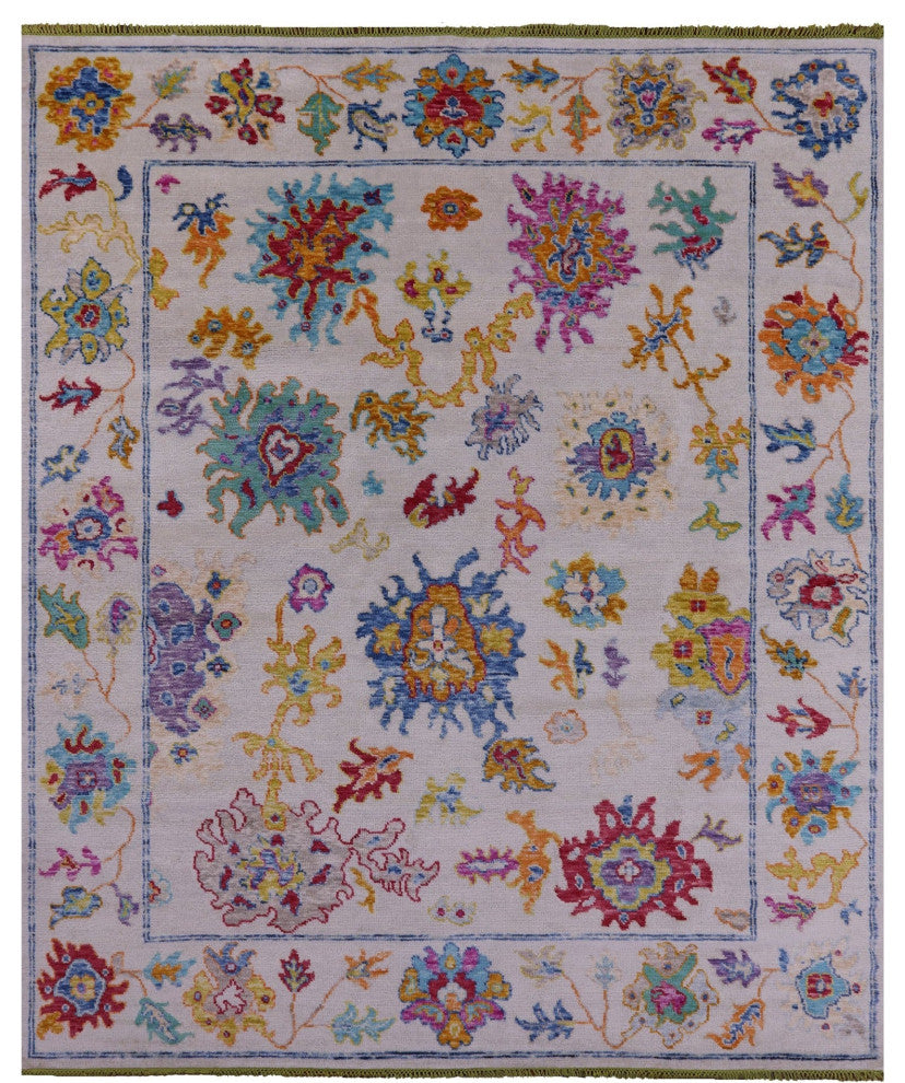 Turkish Oushak Handmade Wool Rug 8' 0" X 9' 8" - Q16069