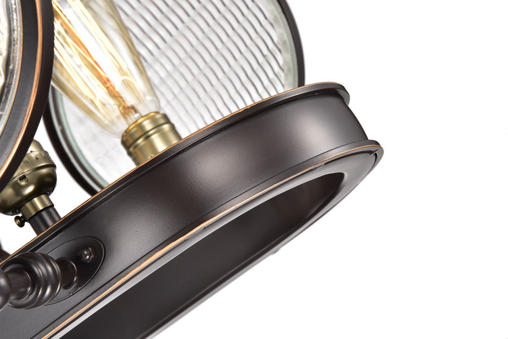 Cartweight 6-Light Oil Rubbed Bronze Semi-flush Chandelier With Headlight Glass