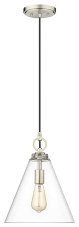 Zlite 3034P11-BN 1-Light Pendant, Clear