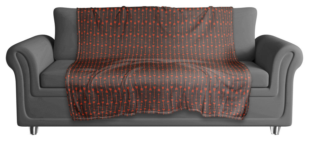 Red Arrows Pattern Fleece Blanket