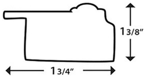 Kendall Framed Wall Mirror, Black, 20"x54"