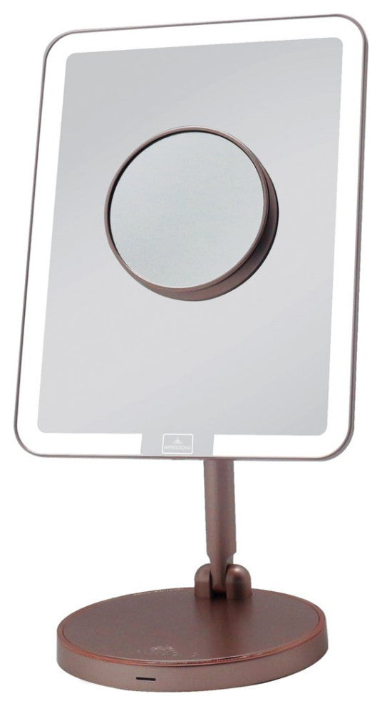 Royale Petit Makeup Mirror, Smart Touch With LED Lights, Rose Gold