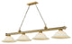 Z-Lite 2306-4-WM16 Cordon 4 Light 16"W Billiard Chandelier - Rubbed Brass /