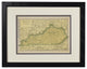 Vintage Kentucky Map, Framed Original KY State Map- Authentic 1920s
