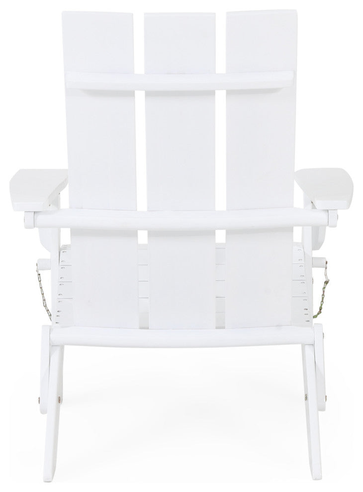 Gurekam Outdoor Foldable Adirondack Chairs, Set of 2, White