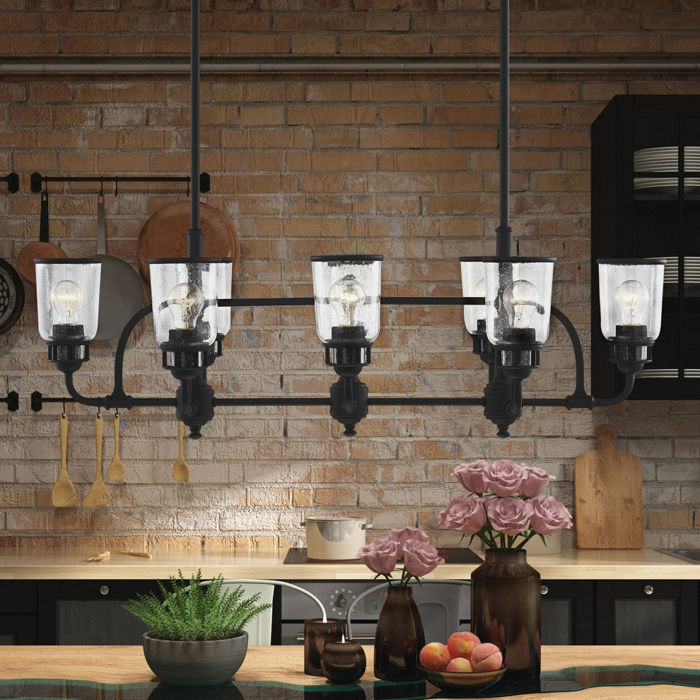 Livex Lighting Lawrenceville 8 Light Linear Chandelier