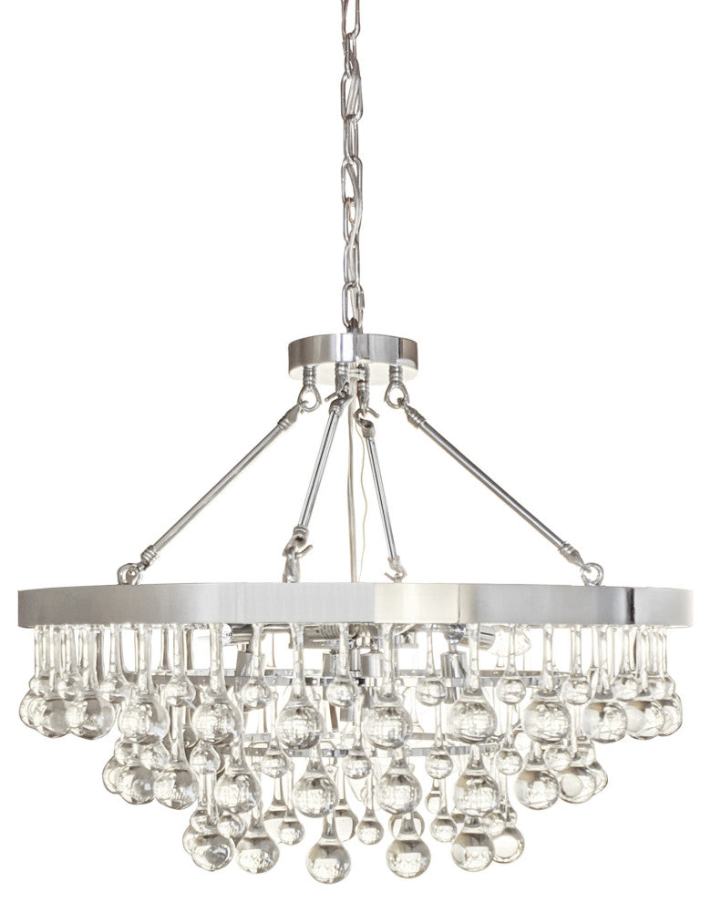 JL Styles Inc Nine Light Crystal Chandelier in Chrome Finish