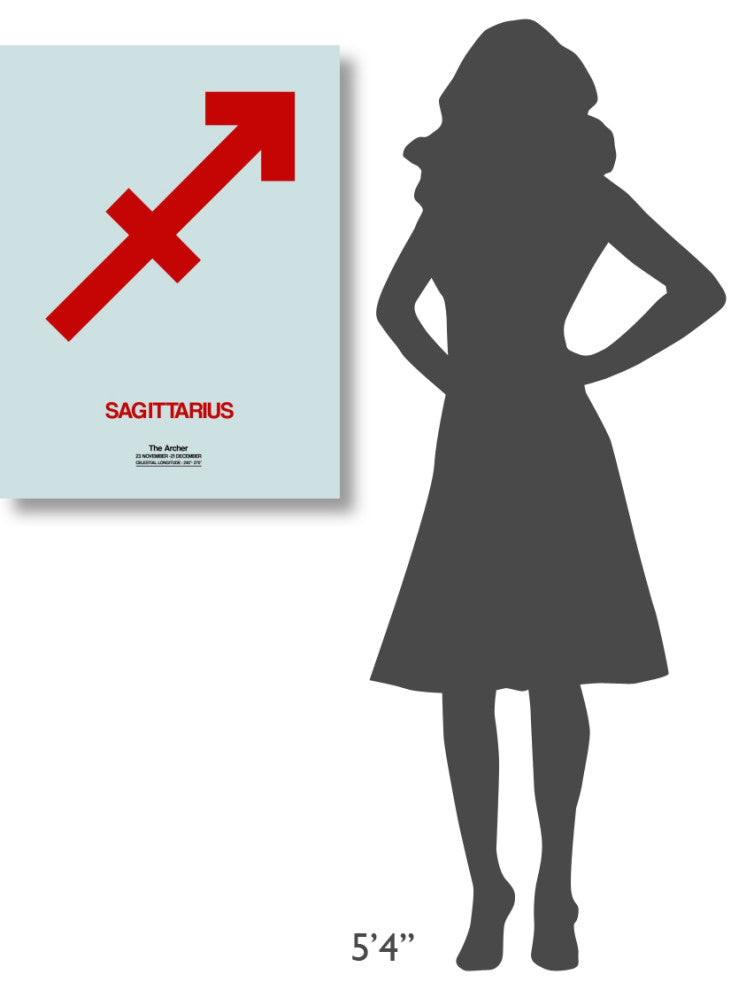 "Sagittarius Zodiac Sign Red" Fine Art Print