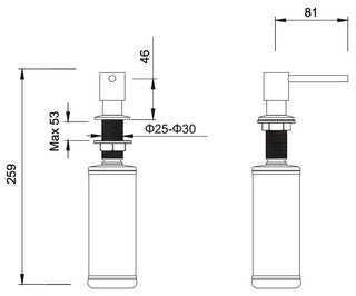 Soap Dispenser, Brushed Gold