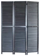 1" x 47" x 67" Black Wood  Screen