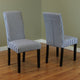 Villa Stripe Linen Dining Chairs, Set Of 2, Blue