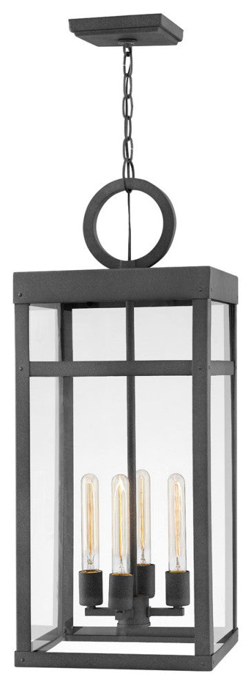 Porter 4-Light Hanging Light, Aged Zinc