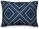 Navy and White Dotted Diamond 14x20 Lumbar Pillow