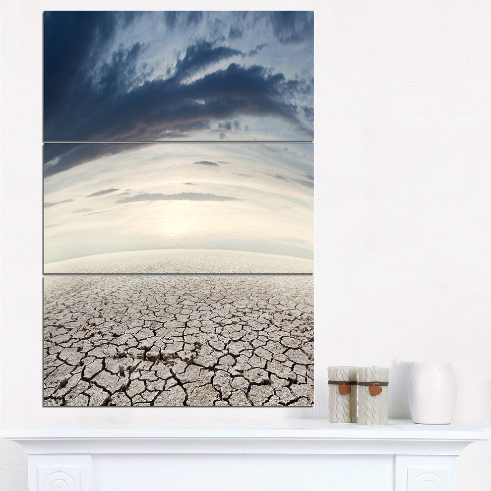 "Dry Soil Dreamscape" Photo Canvas Art Print, 3 Panels, 28"x36"