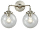 Beacon 2-Light LED Sconce, Brushed Satin Nickel, Glass: Seedy