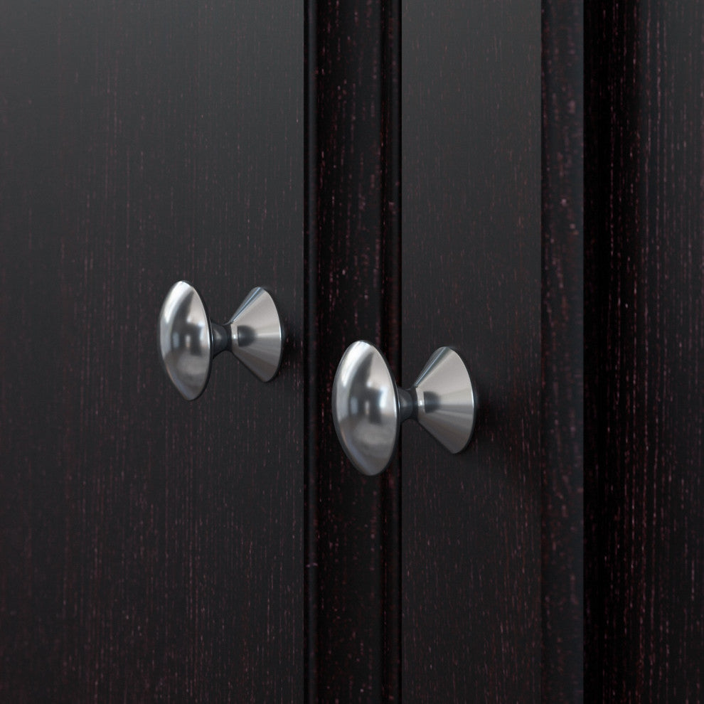 Cabot Tall Storage Cabinet With Doors, Espresso Oak