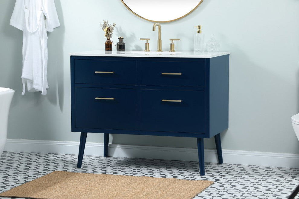 Home Living 42" Bathroom Vanity, Blue