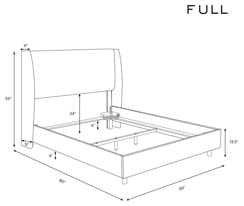 Full Bed, Milano Snow