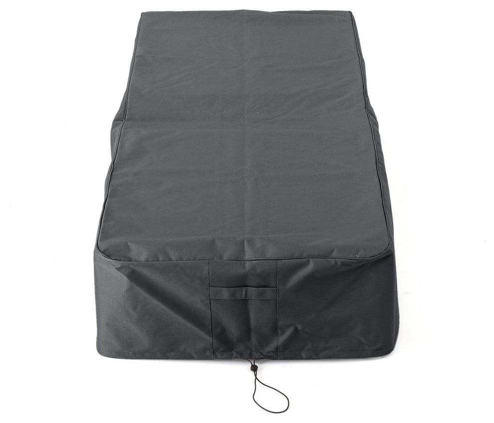 GDF Studio Ann Outdoor Waterproof Chaise Lounge Cover, Gray, Set of 4