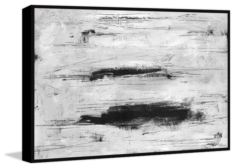 "Brief Struggle" Floater Framed Painting Print on Canvas, 18x12