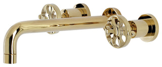 KS8022RX Two-Handle Wall Mount Tub Faucet, Polished Brass