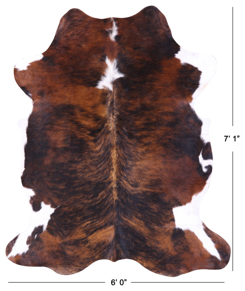 Brindle Natural Cowhide Rug 7' 1" X 6' 0" C2190