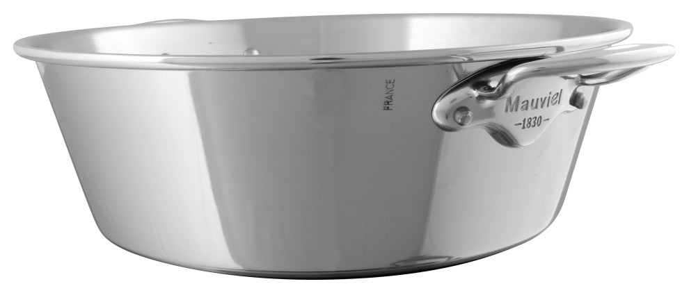Mauviel M'Passion Stainless Steel Jam Pan W/Cast Stainless Steel Handle, 10.5-qt