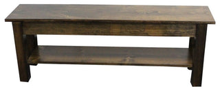 Yukon Bench With Shlef, 60"