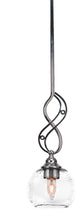 Jazz Mini Pendant In Chrome Finish With 5.75" Clear Bubble Glass