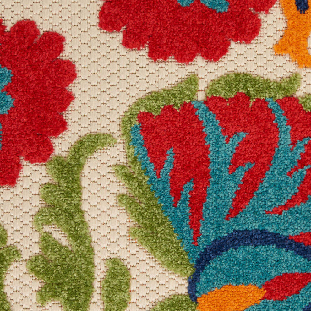 Nourison Aloha 9' x 12' Red/Multi Transitional Area Rug