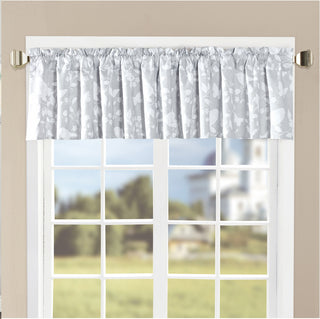 Birdsong 2 Piece Valance Set, Gray, 60"x18"