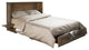 Poppy Cabinet Murphy Bed with Gel Memory Foam Mattress and USB Ports, White Bark