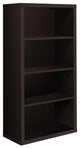 48" Brown Four Tier Standard Bookcase