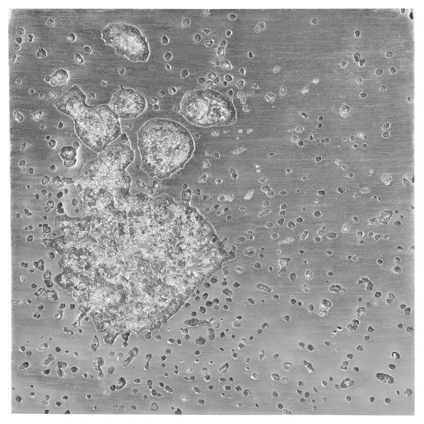 Splotch Wall Art, Silver, Square